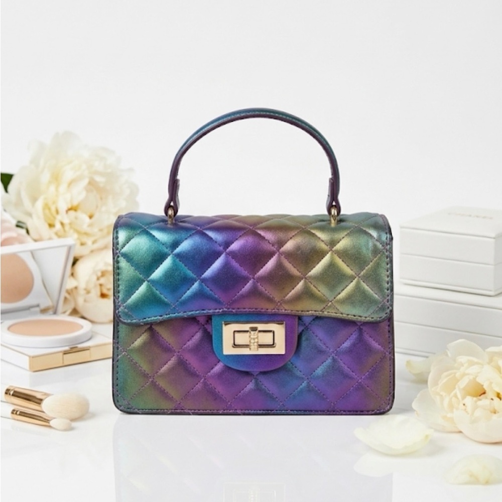 Iridescent Quilted Handbag